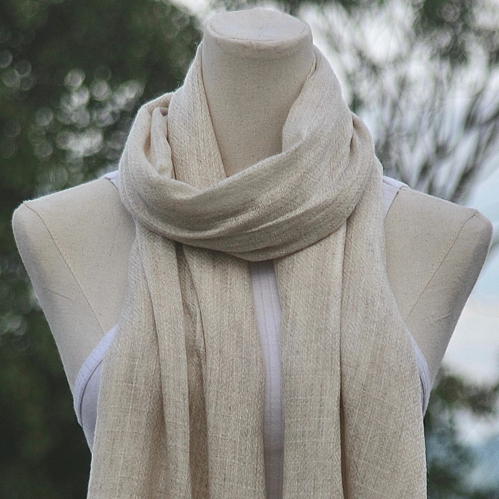 Cashmere Scarf Narchyang, Handcrafted from Nepal, Shawl, Winter Scarf