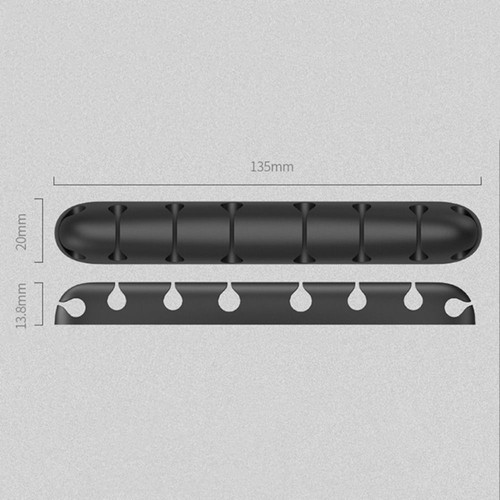 3/4/6/8 Holes Cable Organizer Silicone Wire Management Clips Auto Interior - 第 5/10 張圖片