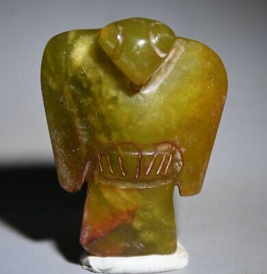 2.6" Old China Hongshan Culture Jade Carving Bird Eagle Hawk Lucky vendre Pendant