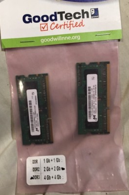 4gb Total 2-Pcs 2gb Elpida 2Rx8 PC3-10600S DDR3 LapTop Ram Memory TESTED