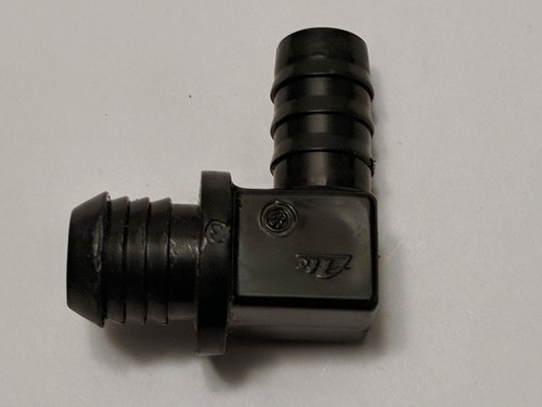Genuine BMW E28 E30 E34 E38 Vacuum line connector. L-shaped plastic 34331158930 - Picture 2 of 5