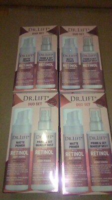 4x Of 2 Pack Dr Lift Due Set Retinol 1.7 Oz Total 8  Matte Primer & Prime Set