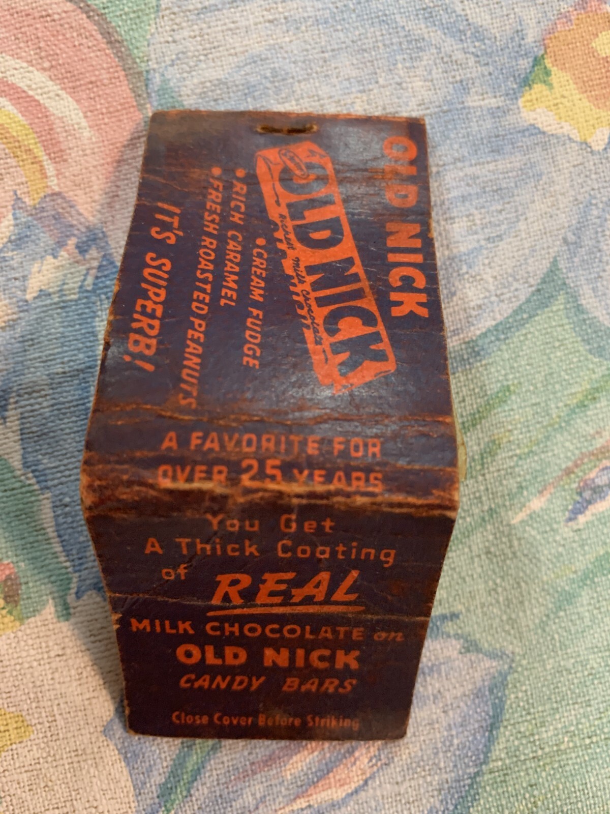 Vintage Old Nick Candy Bars Matchbook eBay