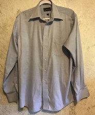 The Arrow Company Button Shirt Men 16.5 34/35 Light Purple Long Sleeve