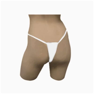 Dukal Reflections WHITE Thong Panties Disposable - 900500-1 Box of 100 ...