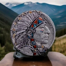 Buffalo Nickel hand carved original by J&M Tarantula nickel As Chief Joseph 