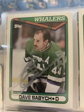 Lot of 2 Dave Babych autographed hockey cards