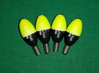 4 x Highest Quality Jigger Pole Fishing Floats (4 x 0.3g Yellow)