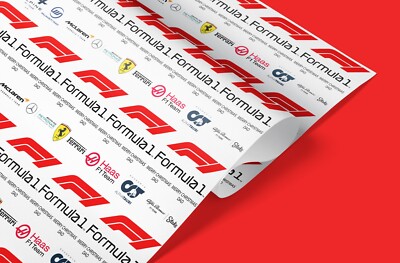 Formel 1 F1 personalisiertes Geschenkpapier - individueller Name & Anlass | Rennsport Gif
