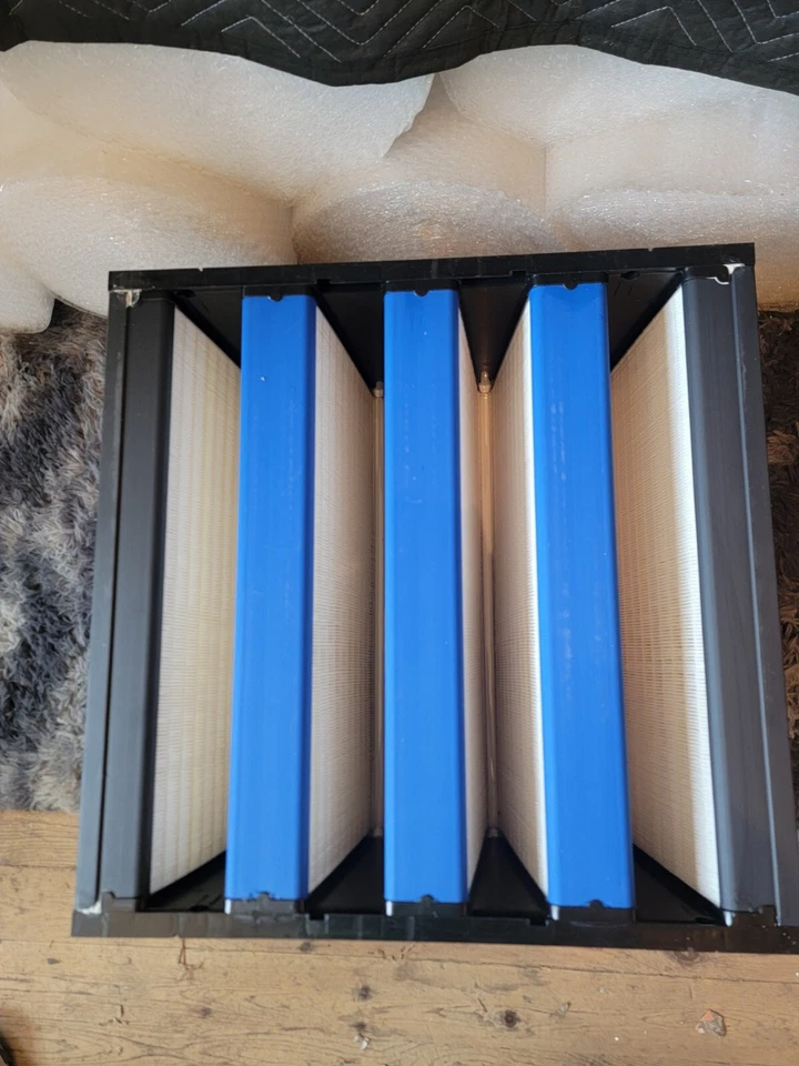 Filtro de aire Air Handler 33E939A V-Bank, 24X24x12", Merv 16 envío gratuito inferior 48 Foto 2 de 4