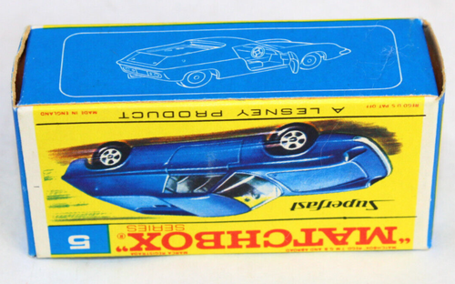 Matchbox Superfast #5 Lotus Europa Blue (Near Mint) Original Box (Near Mint) - Picture 10 of 13