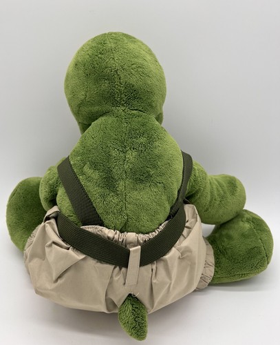 Pantalones cortos caqui Build A Bear Trekkin tortuga verde felpa animal de peluche sin caparazón BAB - Imagen 4 de 11