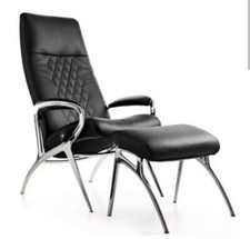 Ekornes Stressless Michael Recliner Paloma Leather Chair Ottoman