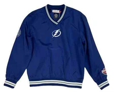 NWT Mitchell & Ness Tampa Bay Lighting NHL Men's Vintage Pullover Nylon Size L