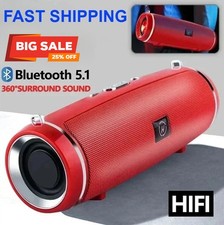 Bluetooth 5.1 Speaker Wireless Waterproof Outdoor Stereo LOUD Bass USB/TF Strap