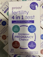 Proov Fertility 4-in-1 Test Kit 20 Count 1 Pack New Exp 01/31/2026