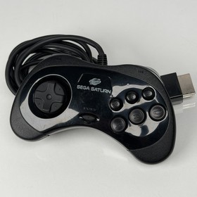 Sega Saturn MK-80000A Console V2 Black w/ Controller, 3 Games, Manual - Tested