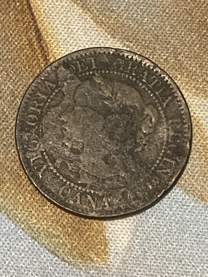 1859 Queen Victoria Canada Large Cent - Image 2 of 2