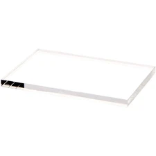 Plymor Clear Rectangular Acrylic Display Base, 6" W x 4" D x 0.375" H