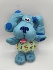 Fisher Price Bath Time Blue Nylon Plush Blues Clues 1999 Mattel Viacom 10"