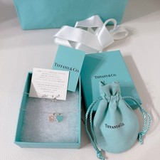 TIFFANY Tiffany Blue Double Heart Tag Necklace Silver Authentic