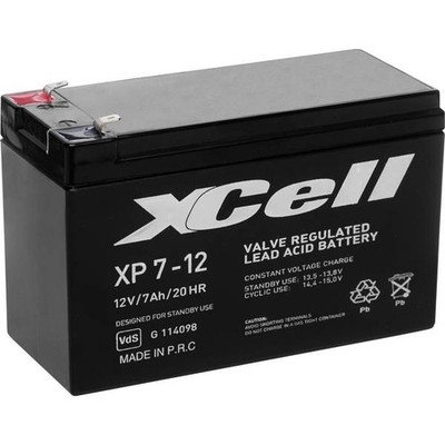 XCell XCEXP712F2 XP712F2 12V 7AH Lead Acid Battery-AGM (L x H x D) 1