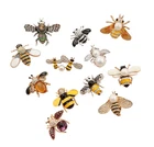 Wholesale  7PCS Mixed Lots Fashion Rhinestone Enamel Bee Brooch Pins