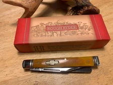 Rough Ryder Tobacco Smooth Bone Doctors Knife 3 3/4" Pocket Knife RR1905