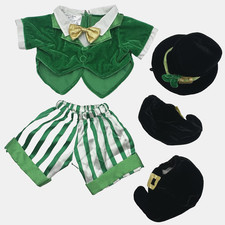 Build A Bear Leprechaun Costume St Patricks Shoes Top Pants Hat Teddy Outfit Set