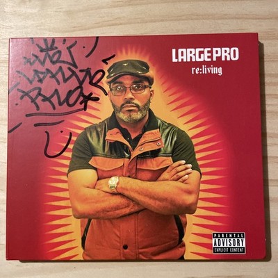 LARGE PROFESSOR - RE-LIVING CD HIP HOP Signed AUTOGRAPHED ROC MARCIANO Cormega