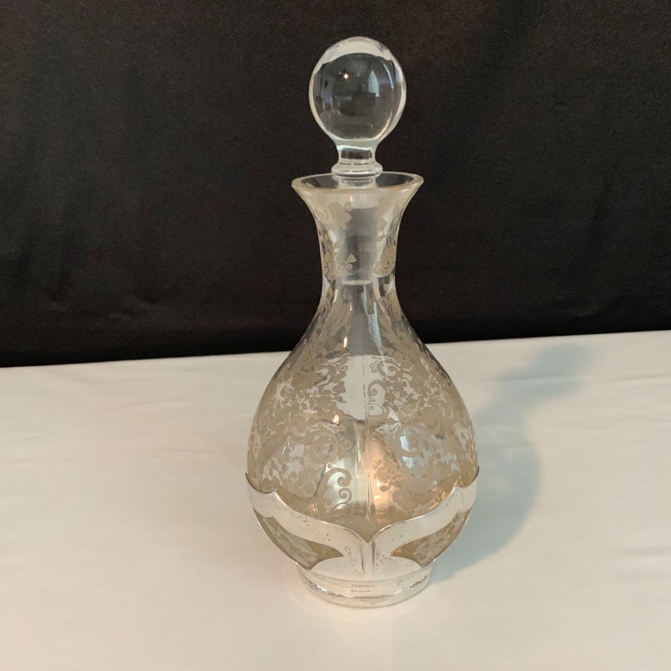 Cambridge Glass Sheffield Sterling 3400/156 Chantilly Cordial Decanter 1930s