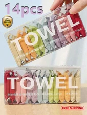 14pcs Travel Compressed Disposable Washcloths - Wet & Dry Use Portable - NEW