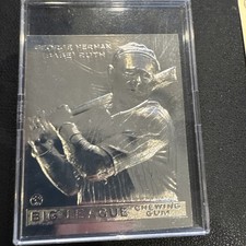 Vintage Babe Ruth .999 Pure Silver Foil Sculpture Trading Card #53 1995