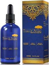 Argan Oil - 100% Pure Organic Cold Pressed Produced and Bottled in Morocco Perf