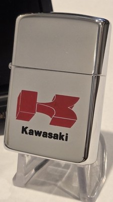 Vintage 1989 Zippo Lighter KAWASAKI Motorcyle Sport Dirt Bike NINJA ZX KX KZ New