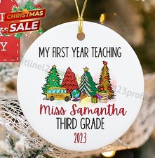 Teacher Christmas Ornament, Personalized Ornament for Teachers, Teacher Appre...