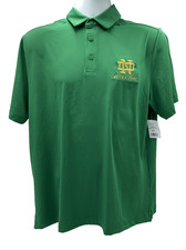  75 Under Armour Men's Notre Dame Polo Shirt - Green - Medium - New With Tags