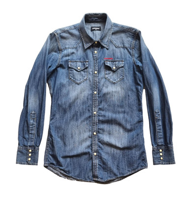 Dsquared2 Junior Long Sleeve Cotton Denim Shirt Mens DQ01S9 Jeans Size 16