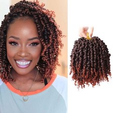 9 Packs Passion Twist Hair 6 Inch Prelooped Passion Twist Crochet H... Fast Ship
