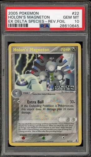 Pokemon Holon's Magneton EX Delta Species Reverse Holo Rare #22 PSA 10 Gem Mint