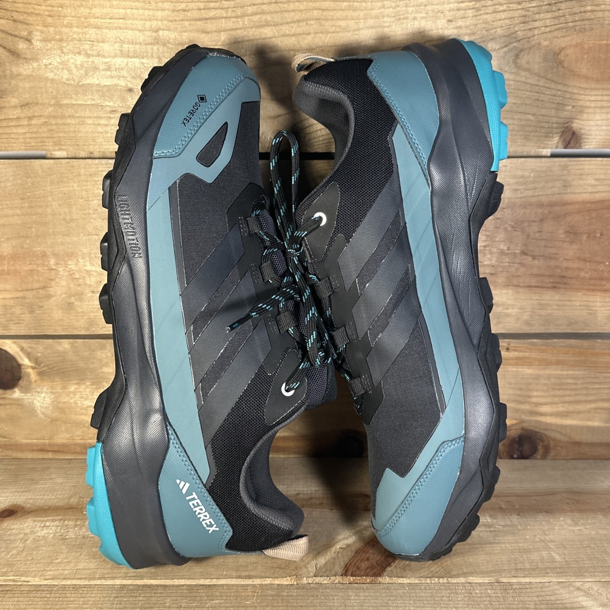 NEW Mens Size 15 - Adidas Terrex Skychaser AX5 GORE-TEX Black Carbon Teal JQ2209 adidas Terrex Skychaser AX5 GORE-TEX Hiking Shoes - Black  main image 3