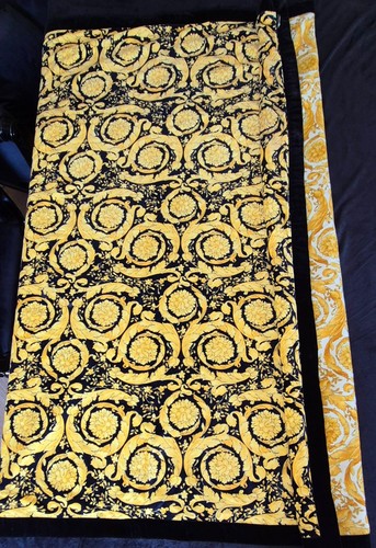 GIANNI VERSACE New New Plaid Blanket Blanket Throw Cashmere Velvet Velvet 130x130 - Picture 7 of 18