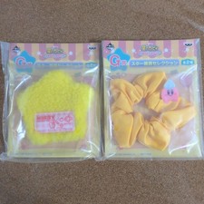 Ichiban Kuji Kirby sweet party G Prize 2 items Pouch Scrunchie