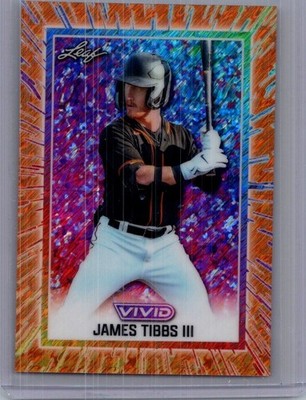 James Tibbs III 2025 Leaf Vivid Baseball 1/1 Pre Production Proof