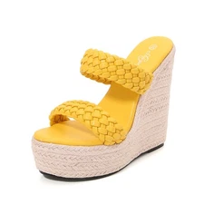 15cm Super High Wedge Heel Women Platform Sandals Slippers Summer Sexy Ladies Sz