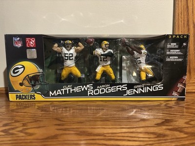 NIB 2011 NFL RODGERS JENNINGS MATTHEWS GREEN BAY PACKERS MCFARLANE 3 PACK N3