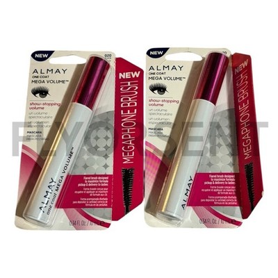 Almay One Coat Mega Volume Mascara 020 Black X2 NIB