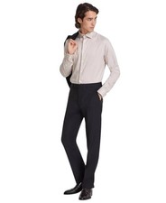 Calvin Klein Mens Slim fit Wool Dress Pants 44 / 30 Black Solid