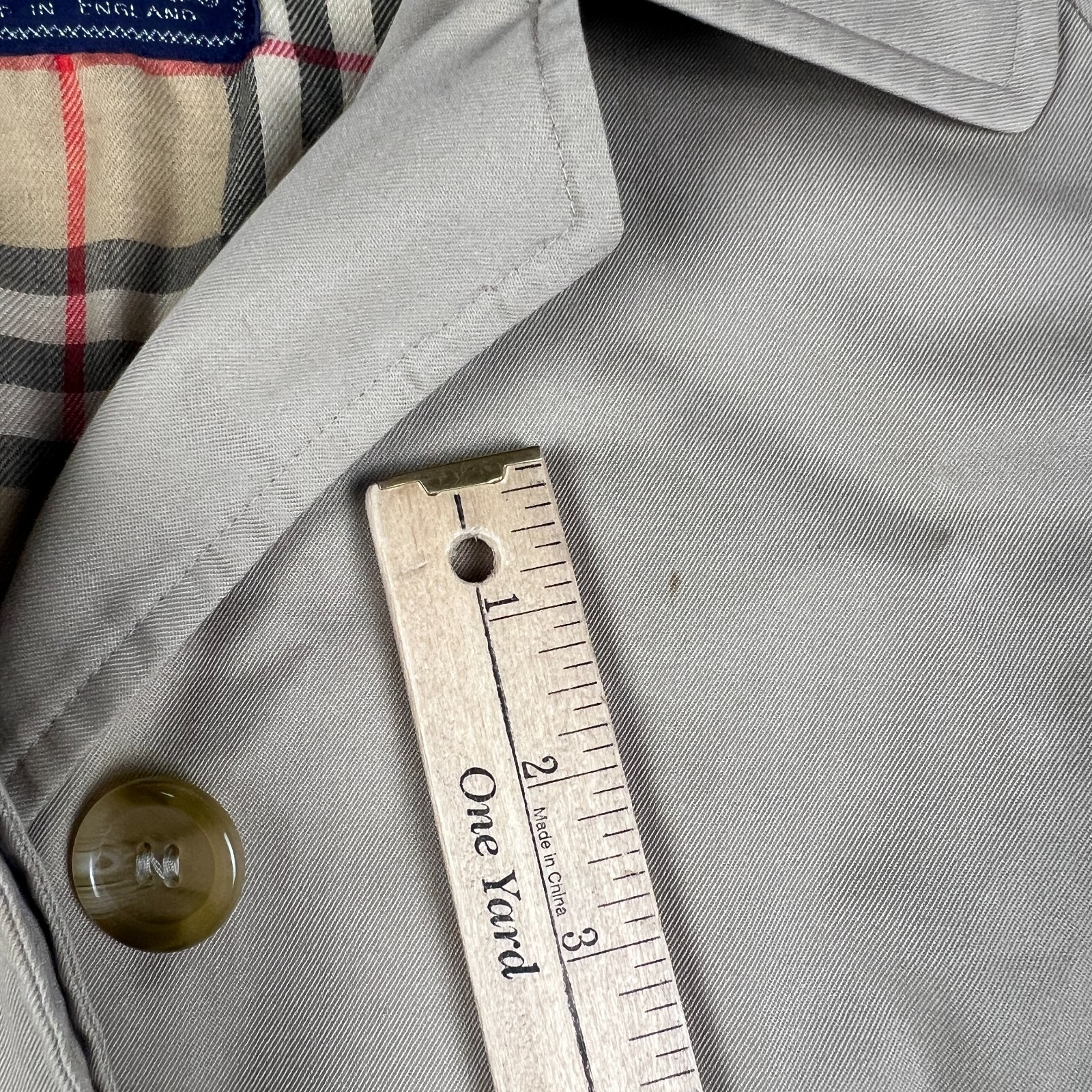 VINTAGE Burberrys London Trench Rain Coat Nova Check Womens 16 Long Beige READ image 7