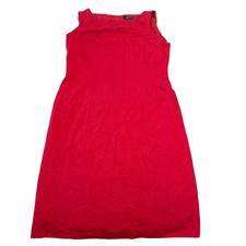 Tahari Arthur S Levine Red Sleeveless Sheath Dress Size 10 Formal Business